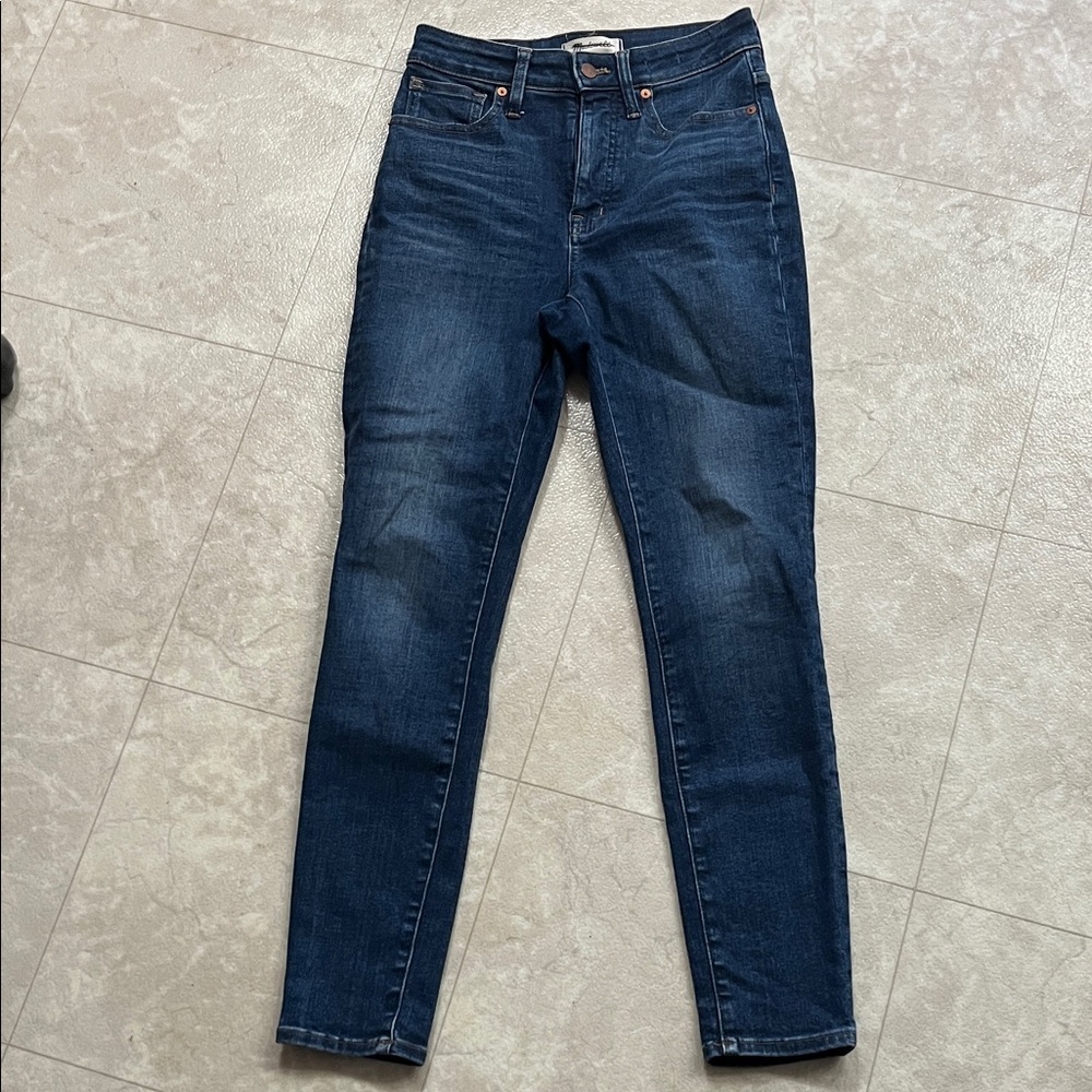 Madewell Dark Blue Curvy High Rise Skinny Jeans 25